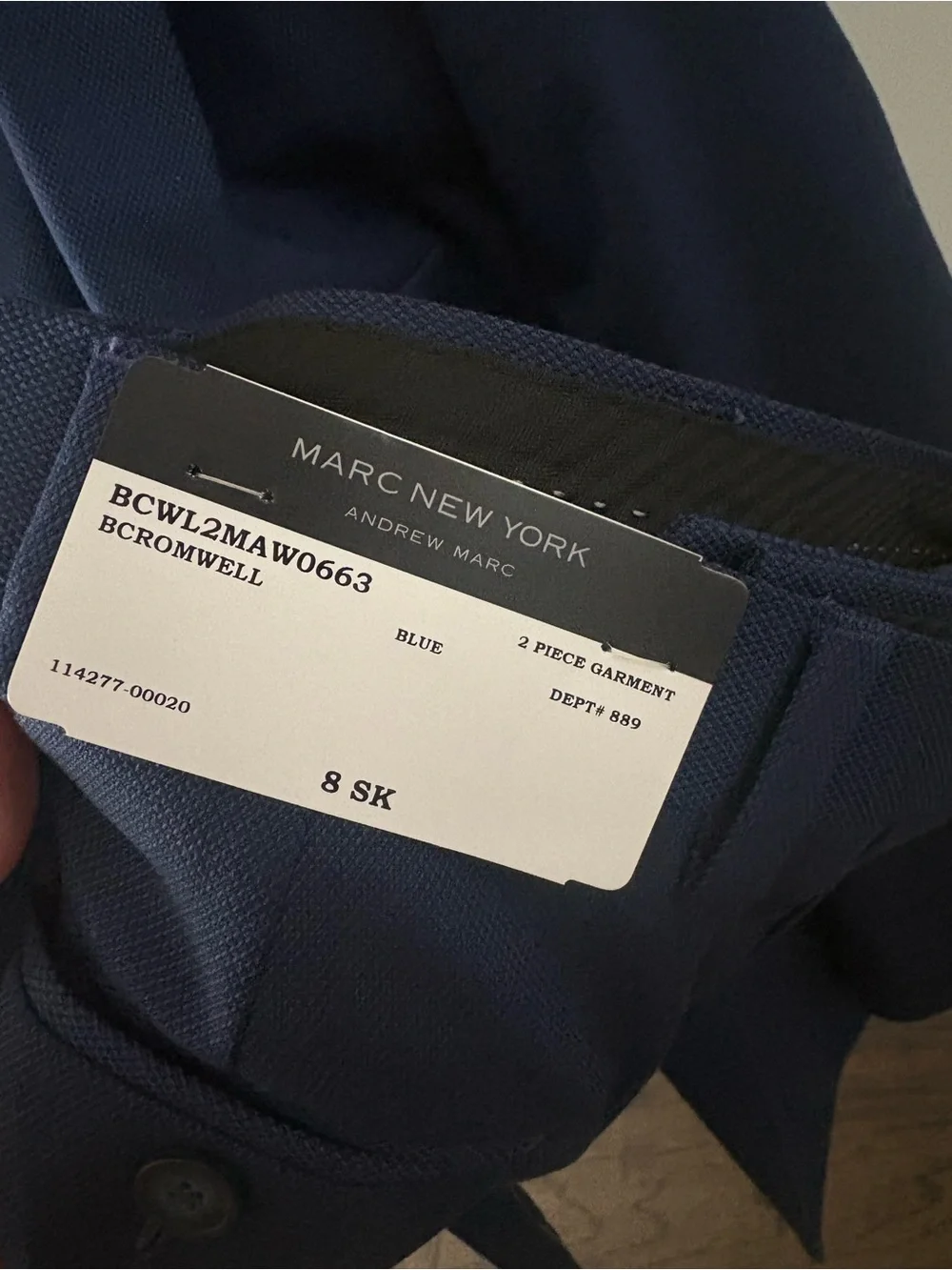 Marc New York Navy Textured Blazer